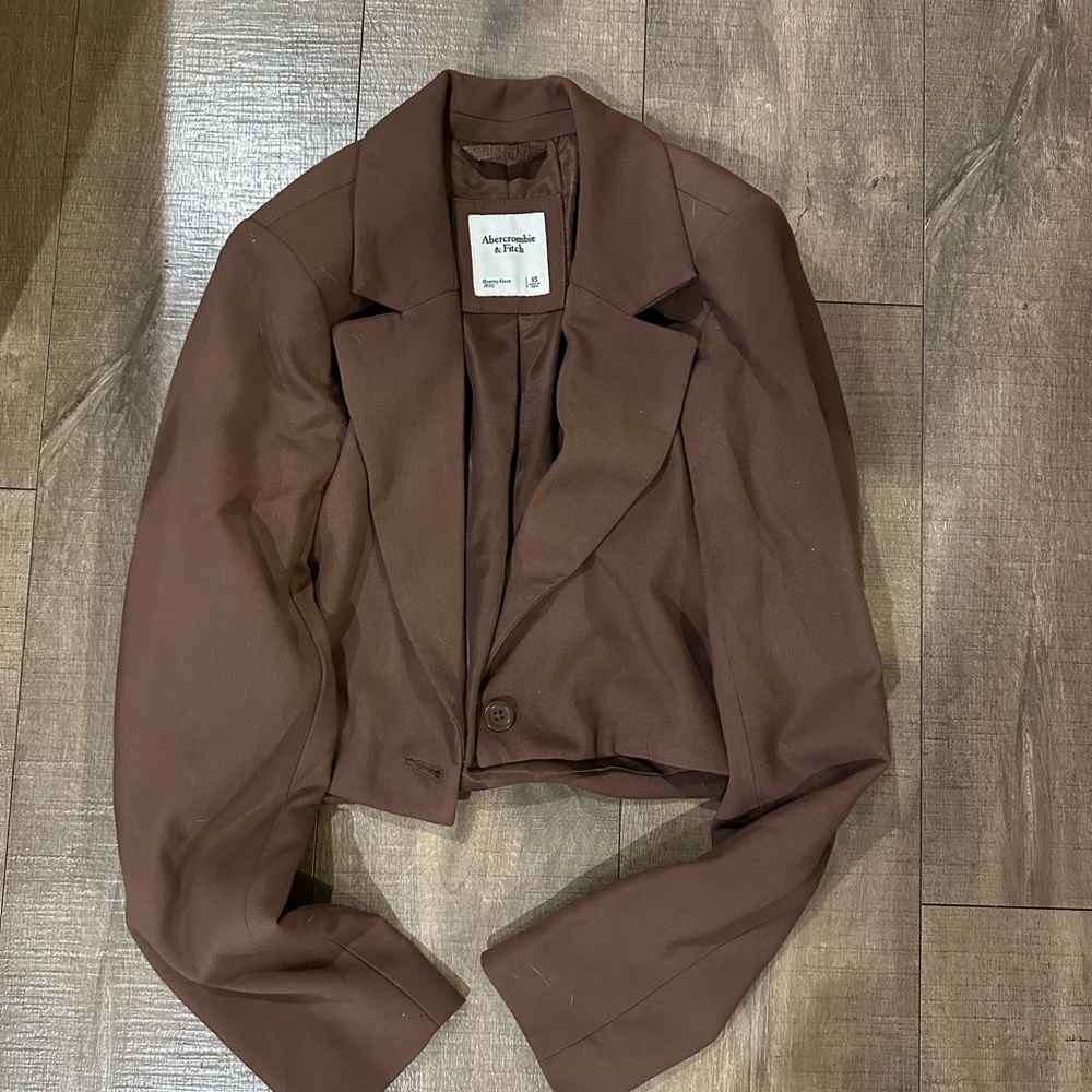 Abercrombie Brown Cropped Blazer